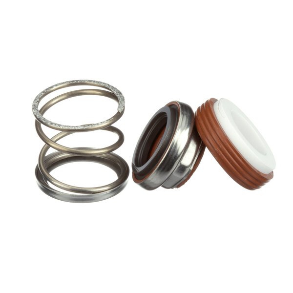 A CMA Dishmachines pump seal kit with two metal springs and metal seals.