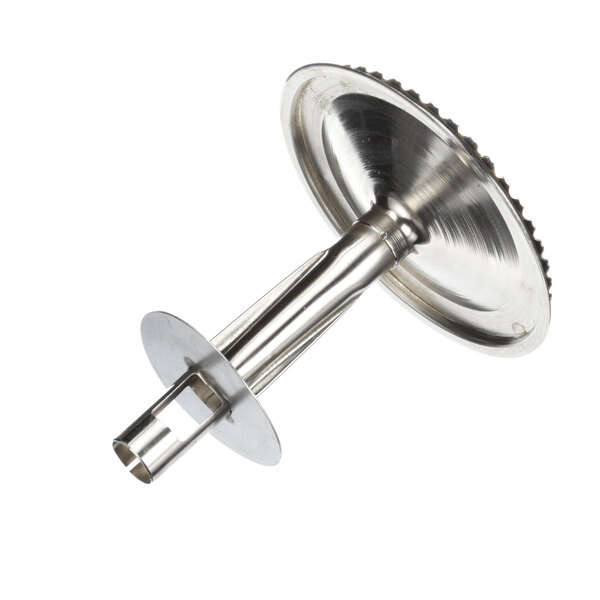 A metal screw with a metal handle.