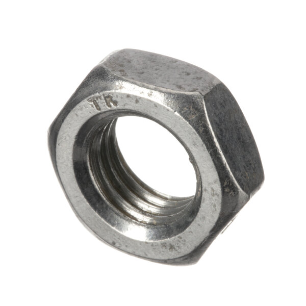 A close-up of a CMA Dishmachines lock nut on a white background.