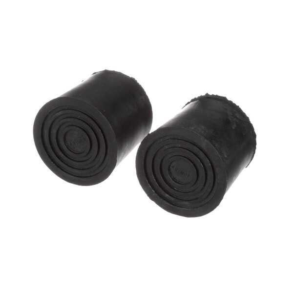 A pair of black rubber cylinders.
