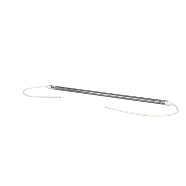 A long metal rod with white wires.