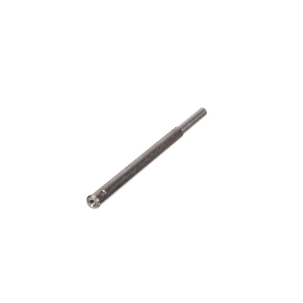 A close-up of a metal rod with a small hole in it.