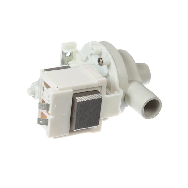 A white plastic Maxx Ice water pump with a square metal part.