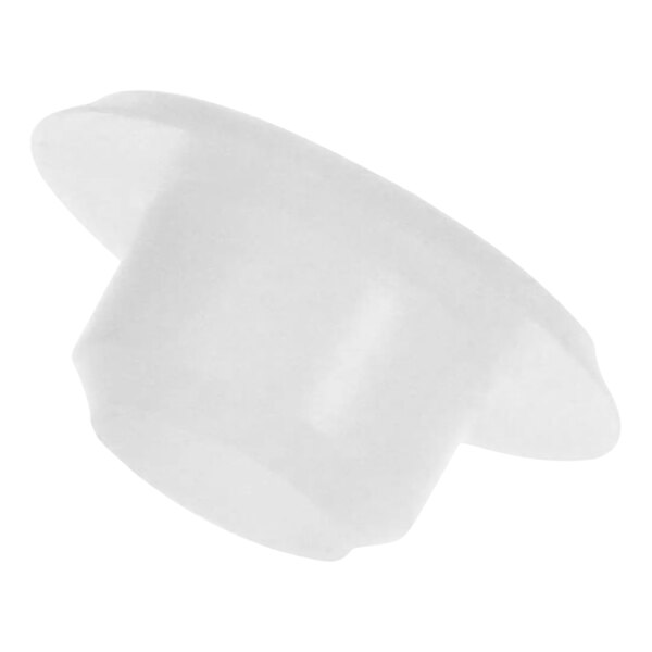 A white plastic bushing with a white background.