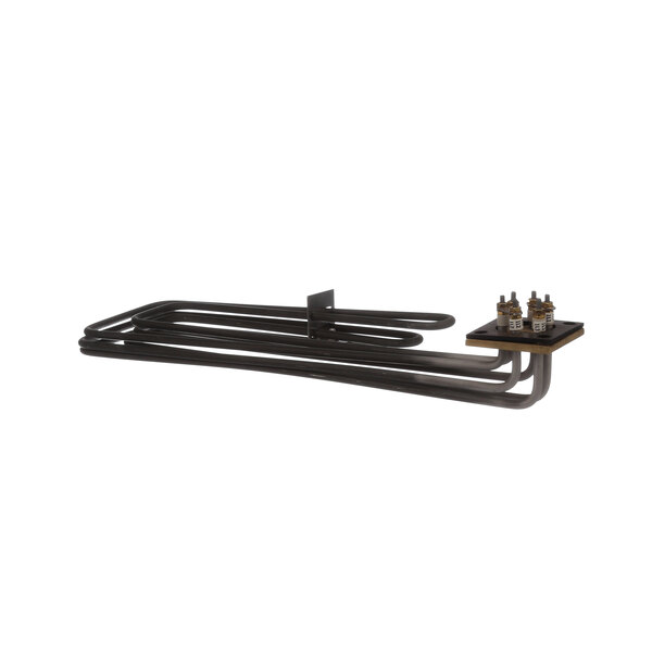 A black metal Jackson 4540 heater element with two wires.