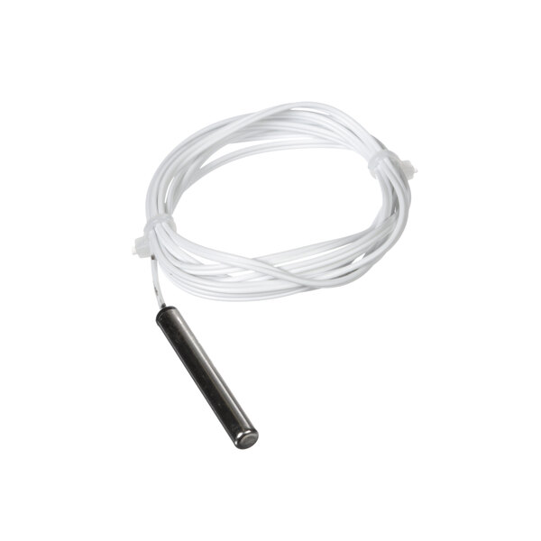 A long white cable with a metal rod at the end.
