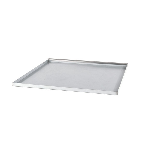 A stainless steel Montague drip pan with silver trim.