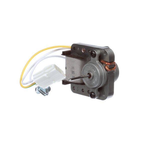 A Frigidaire Commercial Evap Fan Motor with wires and a wire connector.