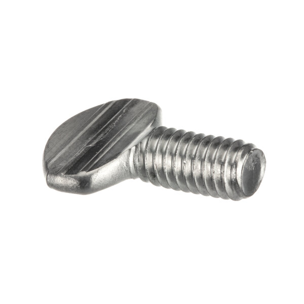 A close-up of American Dish Service thumb screws with a metal head.