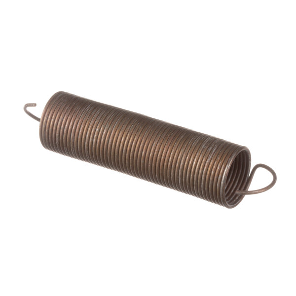 A metal coil spring with a metal wire.