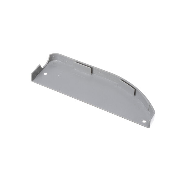 A grey plastic cover with a hole for AHT Cooling Systems air curtain merchandisers.