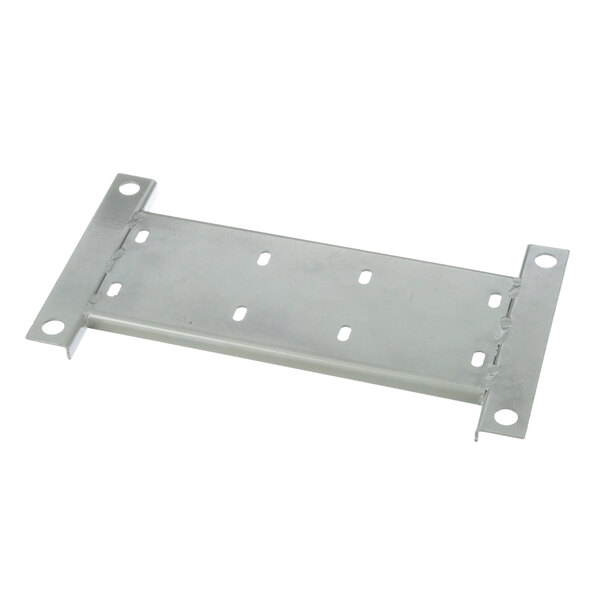 A Donper America motor base metal plate with holes for mounting.