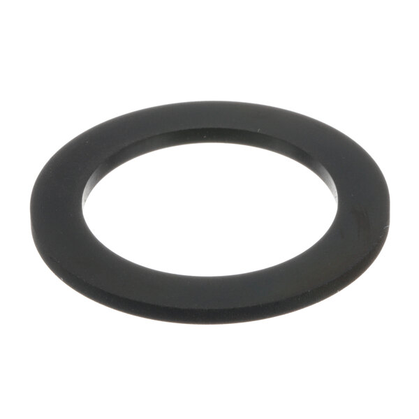 A black rubber pump gasket with a white background.