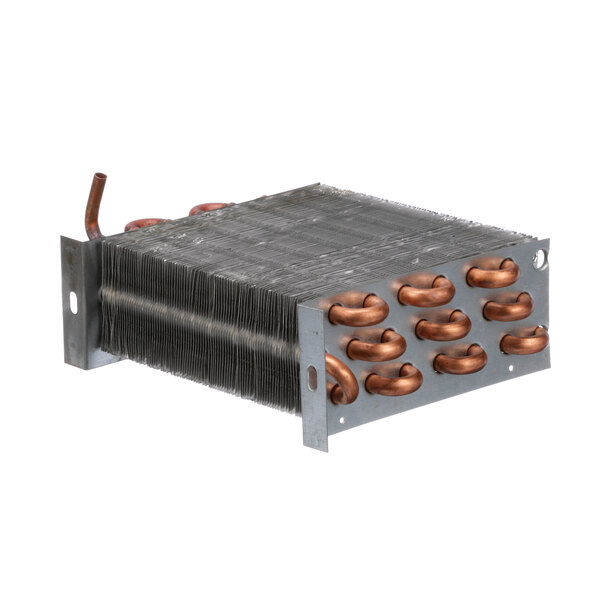 A Donper America condenser with copper pipes and a metal box.