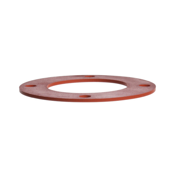 A close-up of a red Jackson suction casting gasket.