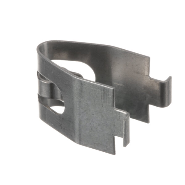 A close-up of a Royal Range T-Stat Mounting Clip, a metal piece with two holes in it.