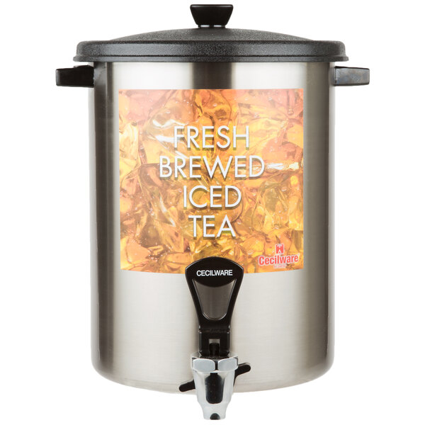 Cecilware B1/3T Stainless Steel 3 Gallon Iced Tea Dispenser