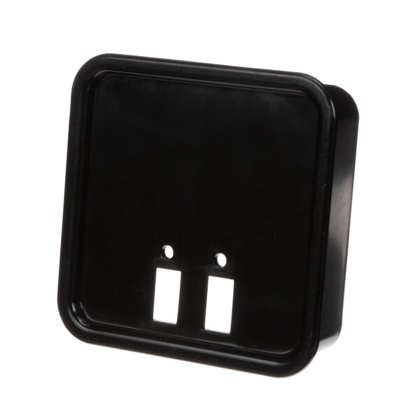 A black square Donper America front box with two holes.