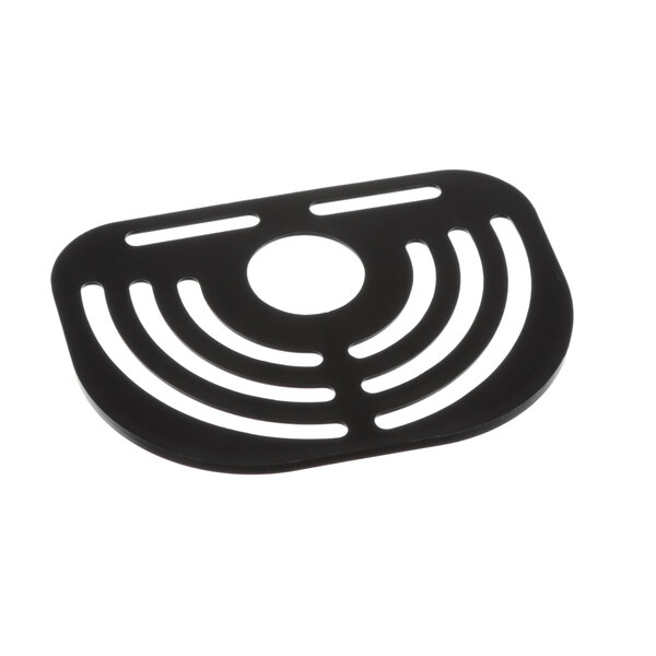 A black plastic Donper America drip tray cover with a circular design.