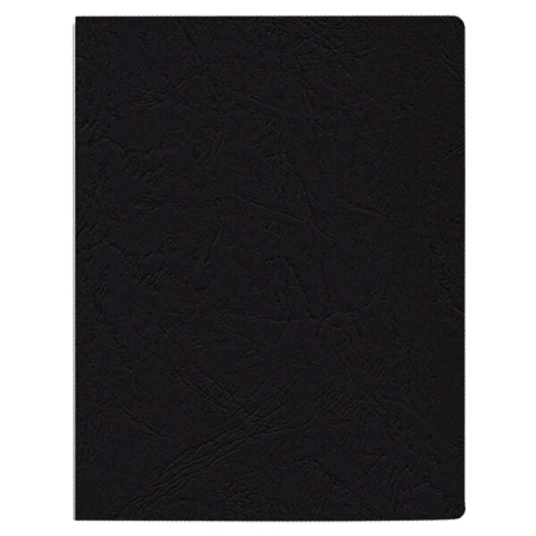 A Fellowes black classic grain texture binding system cover.