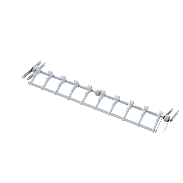 A white metal Champion conveyor section with metal rods.