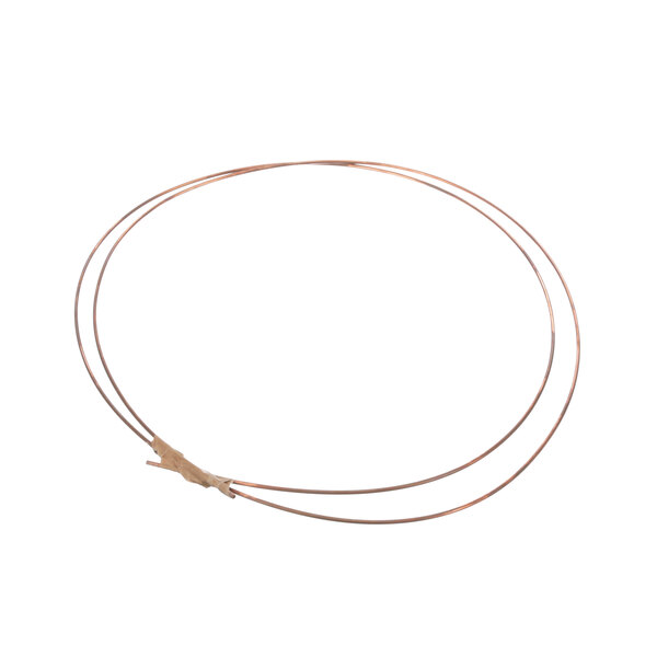 A rose gold colored wire with a small clip.