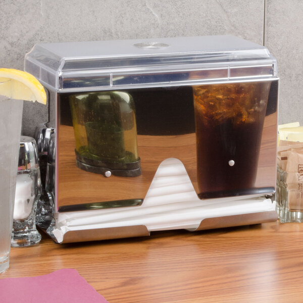 Vollrath 381528 Straw Boss Single Sided Dispenser for 7 1/2" 8 3/4" Wrapped Straws