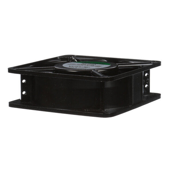 A Southern Fixtures AF75 Evaporator Fan Motor in a black plastic case with a white label.
