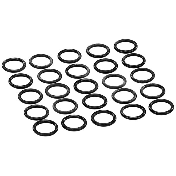 A set of black rubber O-rings.