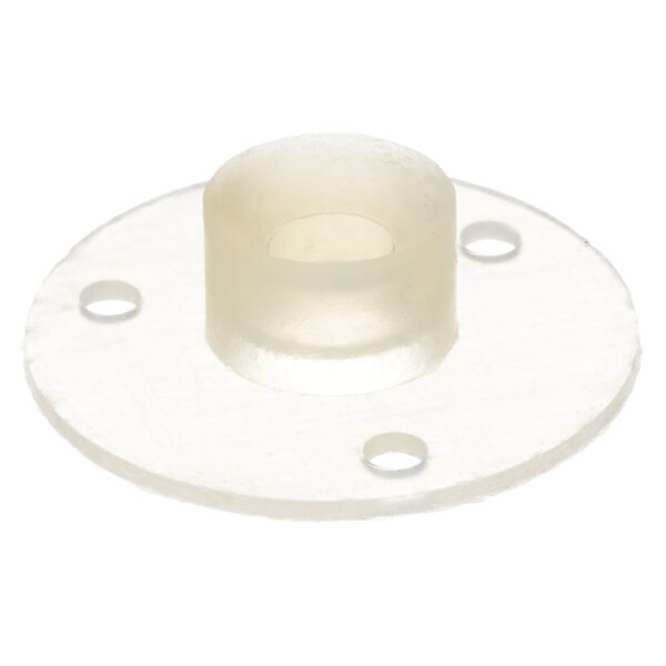 A white plastic Newco 781555 gasket with holes.