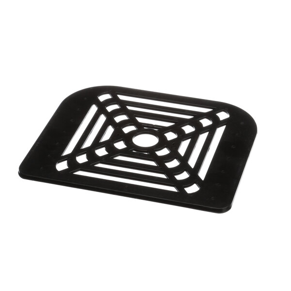 A black square Donper America drip tray cover with holes.