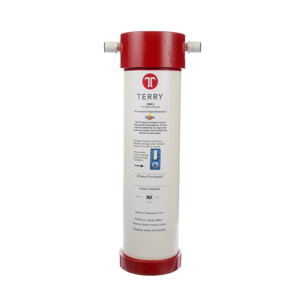 A white and red Terry Scale Master Kit for water filtration.