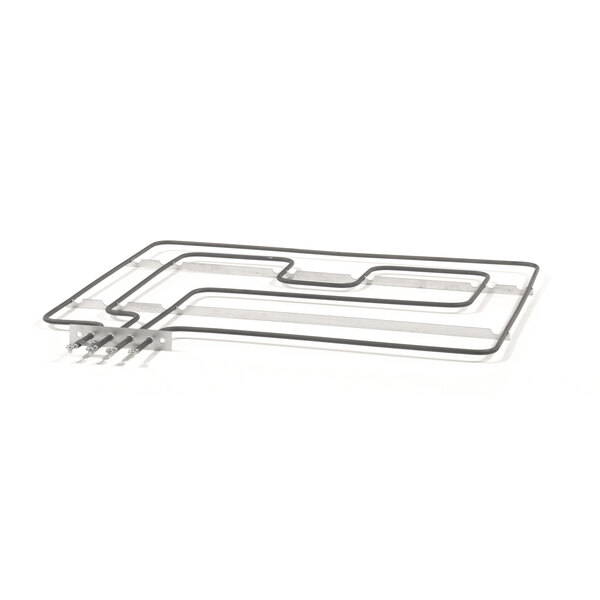 A wire frame metal plate with screws for a Garland range lower heating element.