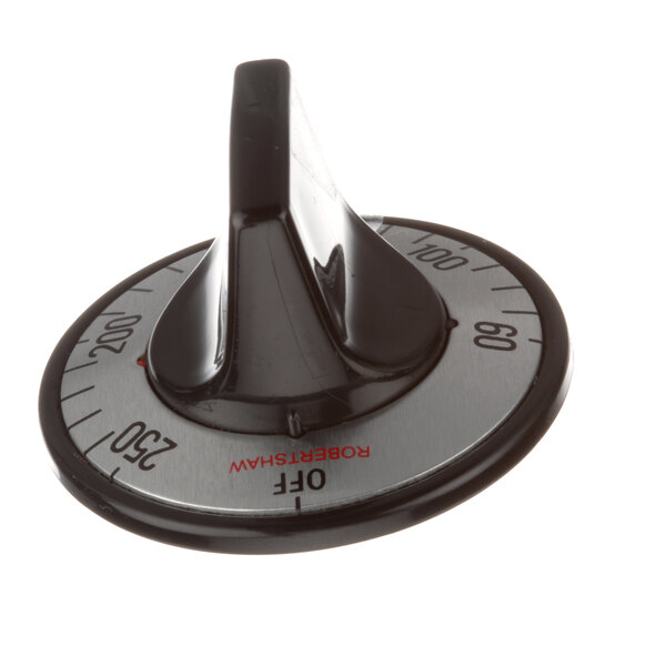 A black Seco Select temp knob with a white dial and numbers.