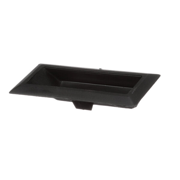 A black rectangular plastic tray with a handle.