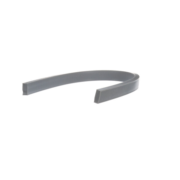 A grey rubber back-up strip on a white background.