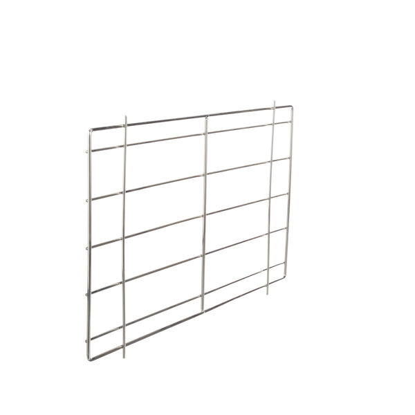 A metal grid with several metal bars.