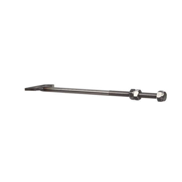 A long metal bar with a nut on one end.