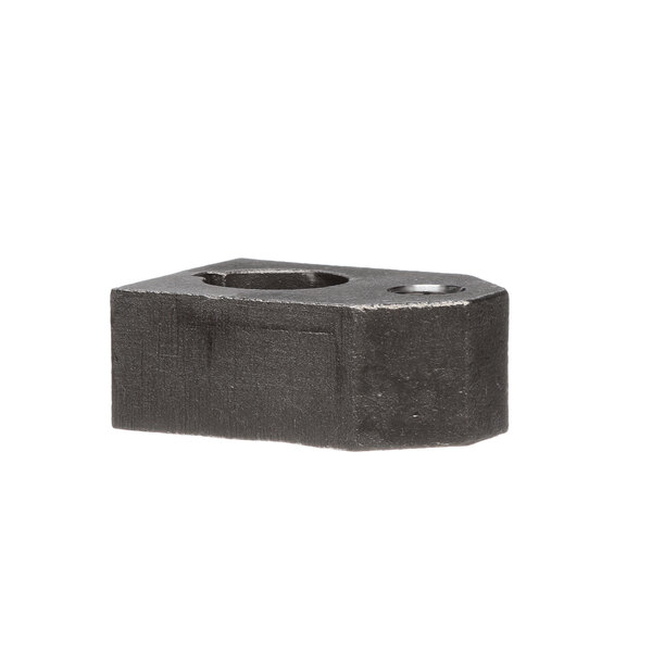 A black rectangular metal block with holes.