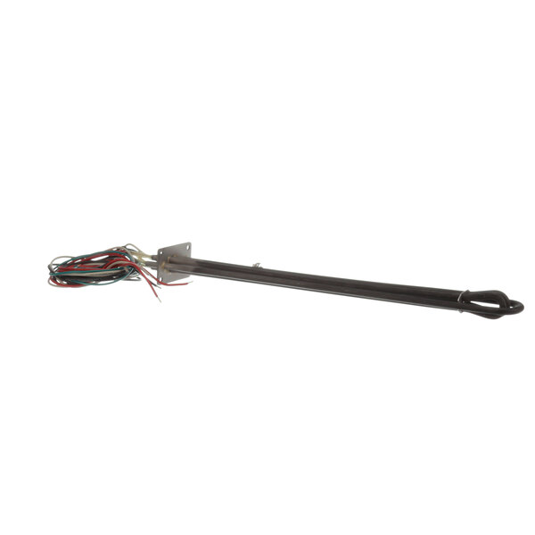 A black metal Convotherm immersion heater with attached wires.