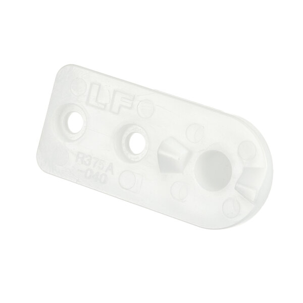 A white plastic Maxx Cold stopper door with holes.