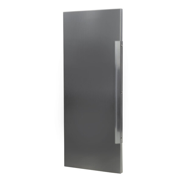 A grey rectangular Randell door with a handle.