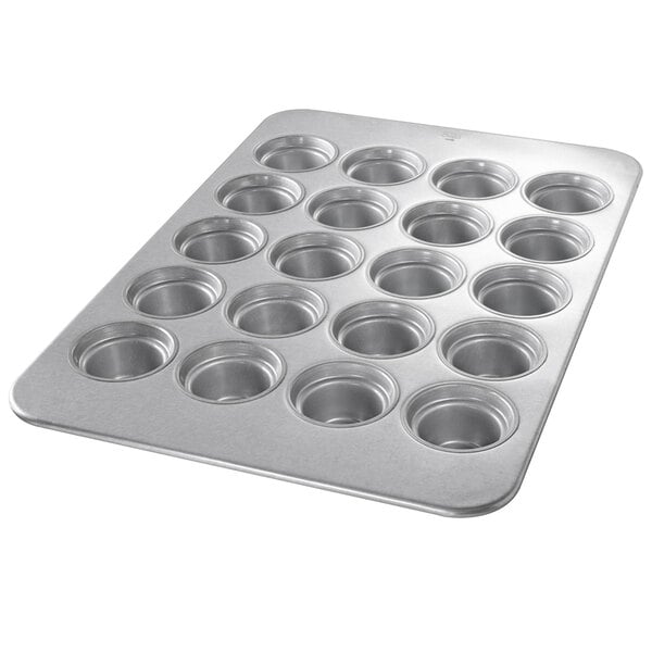 Bundy Chicago Metallic Quick-Release 7 3/10 oz Aluminized Steel 12 Cup  Large Crown Muffin Pan - 13L x 18W x 1 15/16D