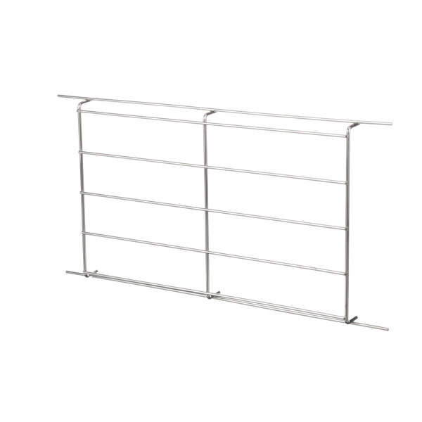 A metal rack with several metal bars on it.