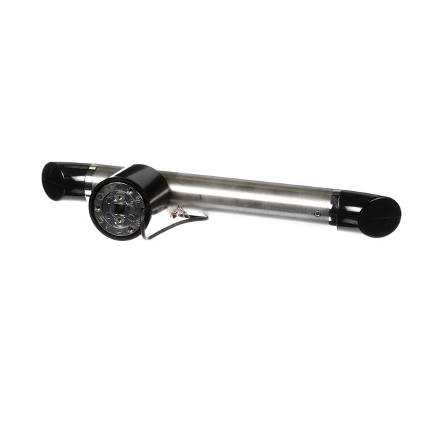 An Alto-Shaam roll-in service handle kit with a metal pipe and a round black handle.