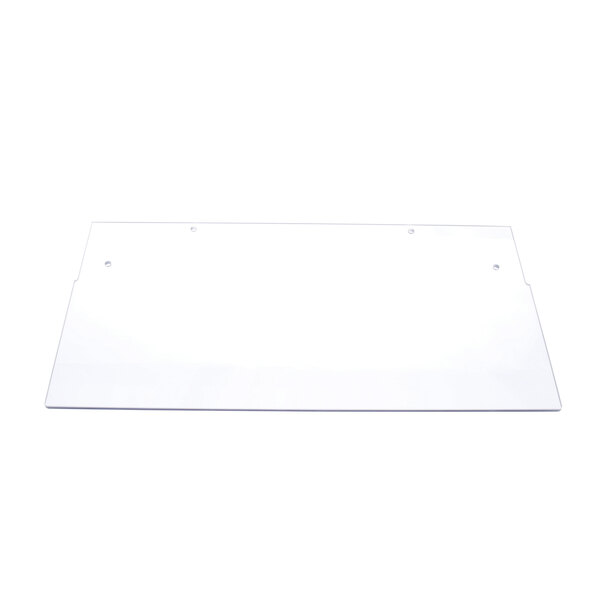 A white rectangular plastic flip window with holes.