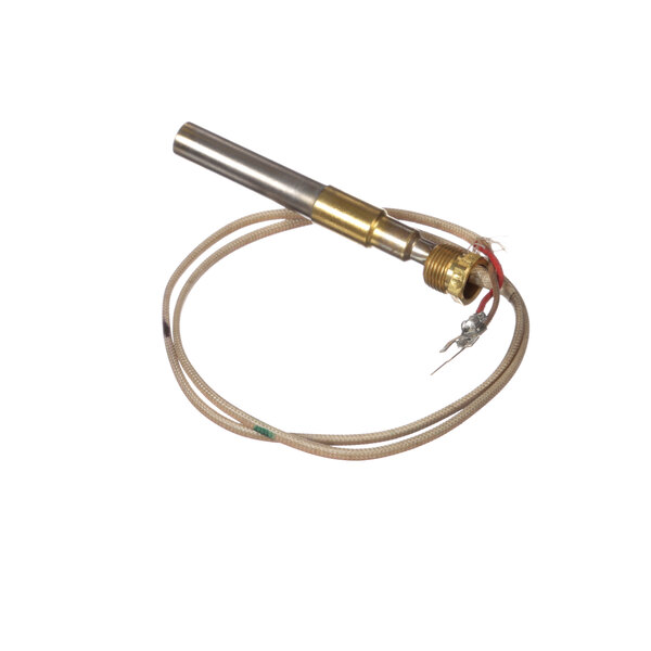 A Royal Range fryer thermopile with a metal tube and wires.