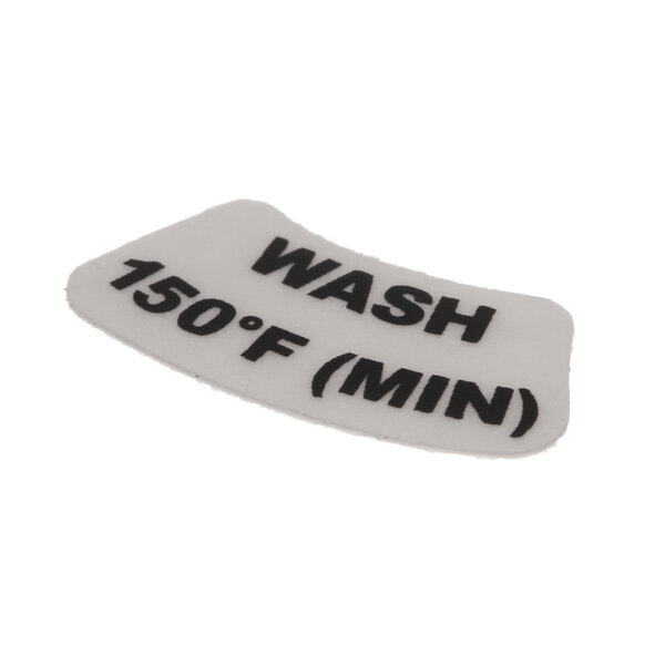 A white Jackson dishwasher label with black text reading "Wash 150 min"