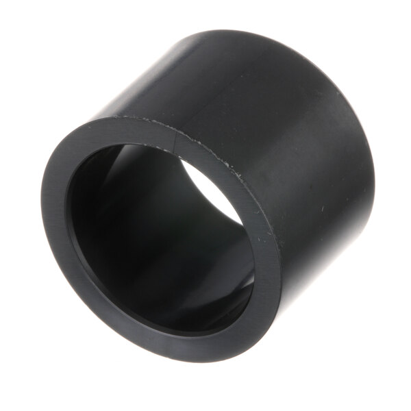 A black plastic bushing on a white background.
