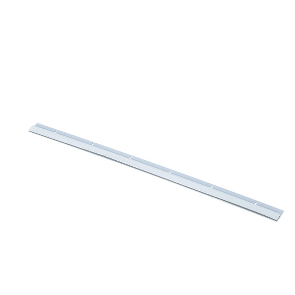A long white metal strip with a white plastic bottom.